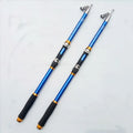 Saltwater Reel Set and Fishing Rod Telescopic Glass Material Fast Action for Lake River Stream Fishing