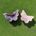 Dream Amethyst Bowl Polished Healing Stones Natural Crystals Carving Crafts Rose Quartz Butterfly Shape Bowls
