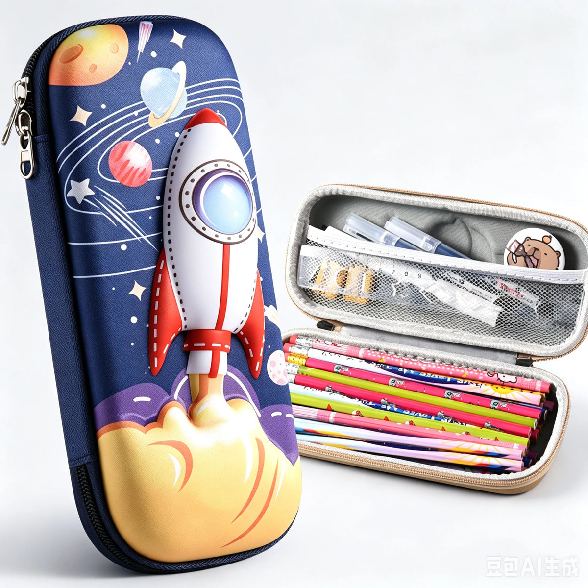 2026 Large Capacity 3D Cartoon Pencil Case Waterproof Shockproof Stationery Box for Kindergarten Boys and Girls MegaBDM