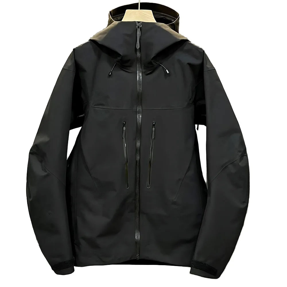 High-Performance Waterproof Hard Shell 3L Rain Outdoor Windbreaker Jacket Breathable Windproof Coat with Adjustable Hood & Waist