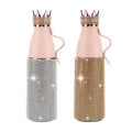 OKAID Newest Designs Luxury Diamond Thermos Water Bottles Stainless Steel Vacuum Flask 12OZ