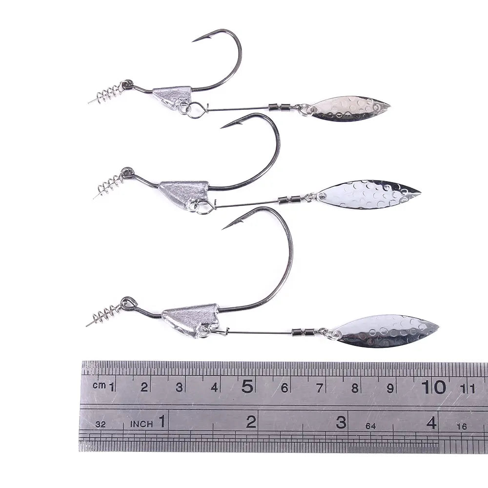 5PCS/BAG 1/0 3/0 5/0 Lead Head Fishing High Carbon Steel Circle Fishing Hooks