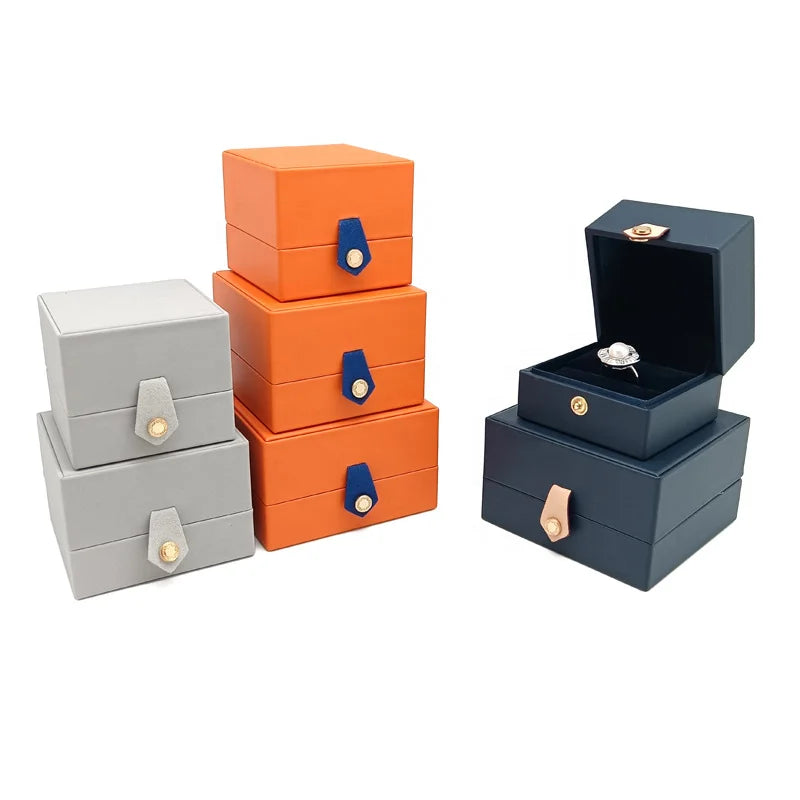 Factory in Stock Top Customized Leather Boxes Ring Jewellery Box Jewelry Packaging Box