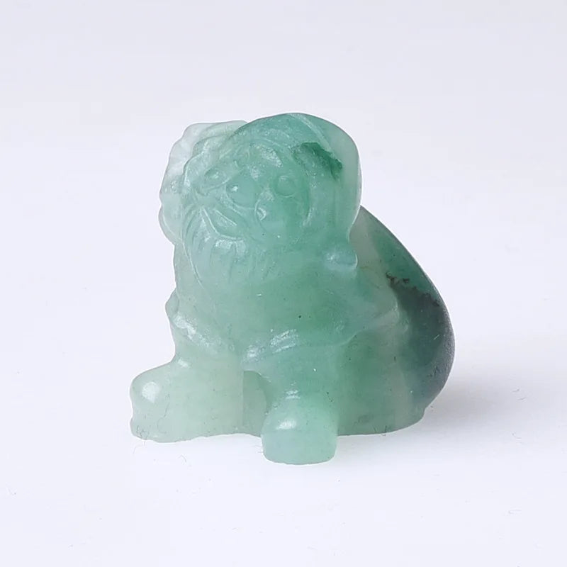 HZ Wholesale Jade Santa Stone Carving Crystal Decoration Christmas Stone Crafts Green Auenturine Crystal Crafts