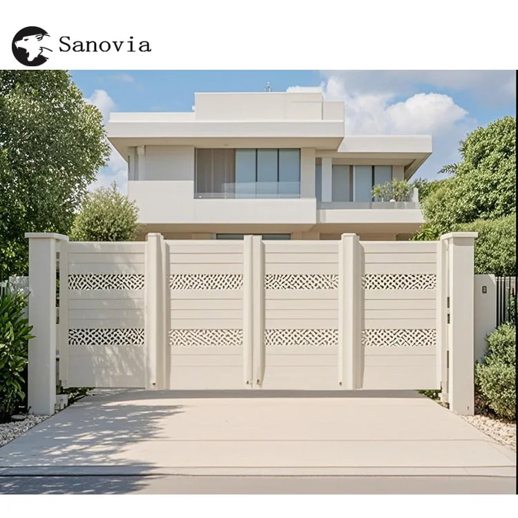 Aluminium Metal Suspended Folding Automatic Gate for Driveway Exterior School & Park Use-Electric Opening