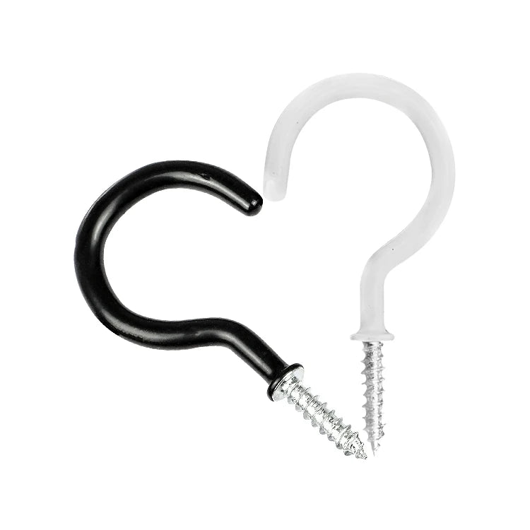 Steel Plastic Coated Cup Hook Screw Metric Sizes Tapping Screw Ceiling Hanging Display Hooks