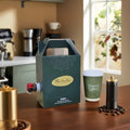 PACK Rectangle for Eco-Friendly Disposable Paper Coffee Whisky Energy Drinks To-Go Box 1L Folders Takeaway Beverages Free