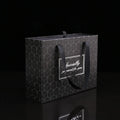 Luxury Business Gift Packaging Drawer Slide Out Big Black Paper Boxes with UV Coating Embossing Ribbon Handle for Photo Frames