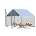 Large Movable Metal Outside Walk-in Poultry Cage Chicken Run Coop with Waterproof