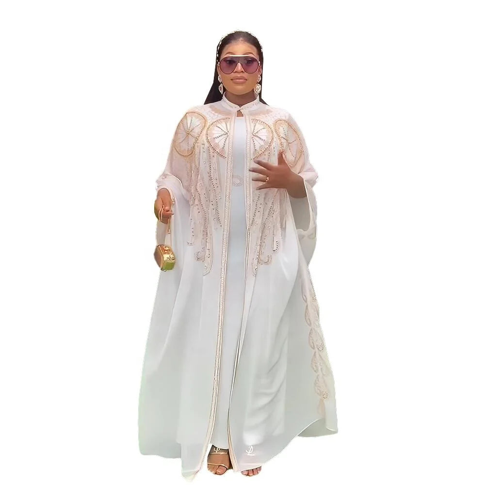 New Product Women African Dress for Church Luxurious Rhine Stone African Evening Dress Plus Size African Dresses for Women