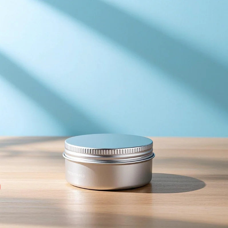 50g 60g Silver Aluminum Cosmetic Packing Jar with Screw Cap for Face Cream & Essential Oil