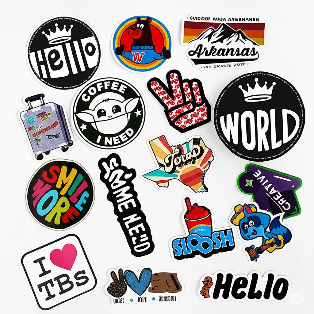 Custom Waterproof Weatherproof Business Die Cut Vinyl PVC Logo Brand Decorative Stickers for Outdoor