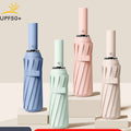 12K Folding Umbrellas Color Sun Umbrellas for Wind and Sun protection Fully Automatic 3 Fold Umbrella Custom Logo