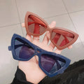 2025 Wholesale Custom Women Cat Eye Candy Color Shaded Hip Hop Style Oculos Fashion Polygon Pc Frame Uv400 Lens Sunglasses