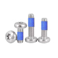 M12 Blue Nylon Patch Button Head Screw Torx Anti-Loose Design with Polished Surface Metric System Thread Locked Screw