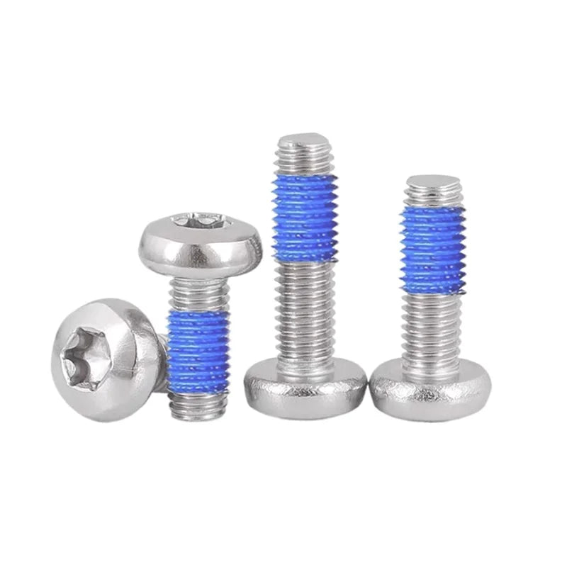 M12 Blue Nylon Patch Button Head Screw Torx Anti-Loose Design with Polished Surface Metric System Thread Locked Screw