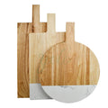 Simple Luxury Large Marble Acacia Wood Cheese Board Serving Tray with Handles Custom Cutting Chopping Block for Kitchen Party