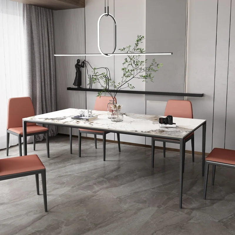 Marble Square Dining Table  Custom Chairs Dining Room Furniture Set-dinning Table Chinese Factory