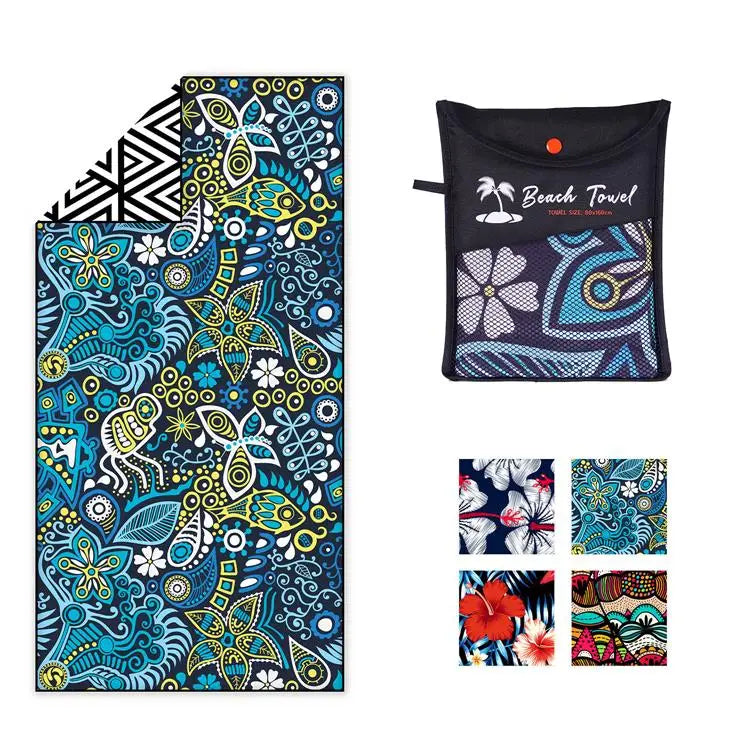 Stock Digital Printed Microfiber Sand-free Beach Towel