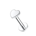 Evorte G23 Titanium Children's Body Piercing Jewelry Moon Star Heart Thunder Cross Threadless Lip Ring Studs Nose Ring Cartilage