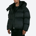Manufacture logo Print Oversized Cropped Blank Windproof Custom Warm Winter Zip up Jacket Men Puffer