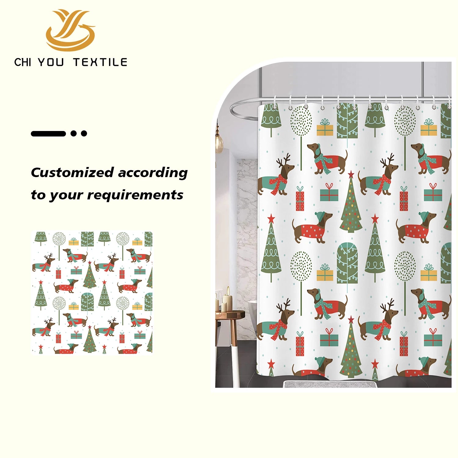 Christmas Shower Curtain Merry Christmas Room Shower Curtains for Bathroom