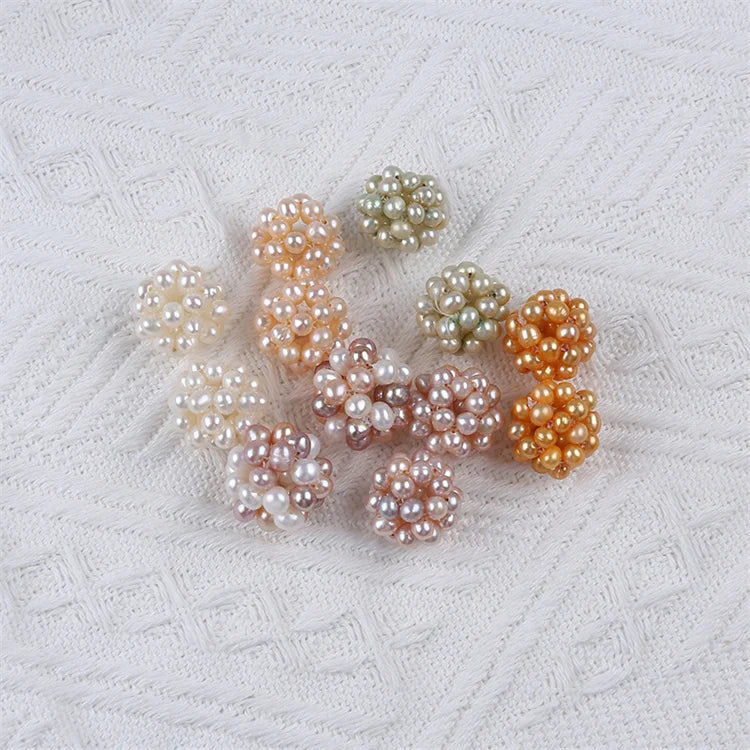 Colorful Pearl Ball-flower Potato Beads Handmade Earrings Pendant Accessories