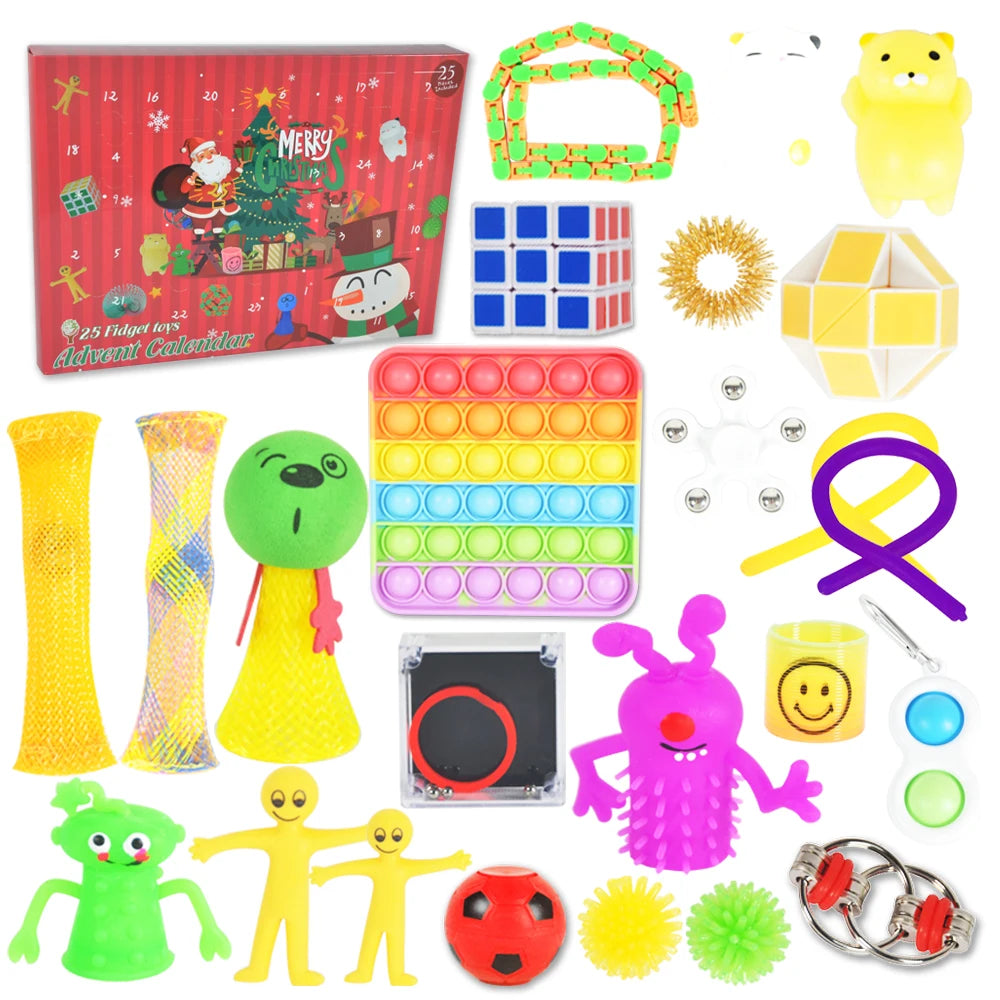 RTS Advent Calendar Box Fidget Toy Sets Wholesale Advent Calendar Kids With Toys