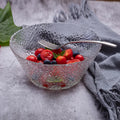 Hot Sell Simple Kitchen Hammer  Pattern Glass Salad Bowl