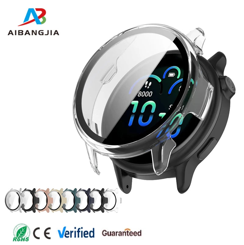 Hard PC Protective Accessories Smartwatch Case for Garmin Vivoactive 6 5 Screen Protector Tempered Glass Film