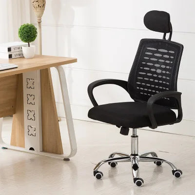 Comfortable Cheap Wholesale Office Furniture Office Chairs with Wheels Mesh Chair Back Fabric Office Chair