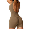 Wholesale One Piece Zip up Front Yoga Activewear Scrunch Booty Seamless Gym Women Jumpsuit Fitness Clothing Women