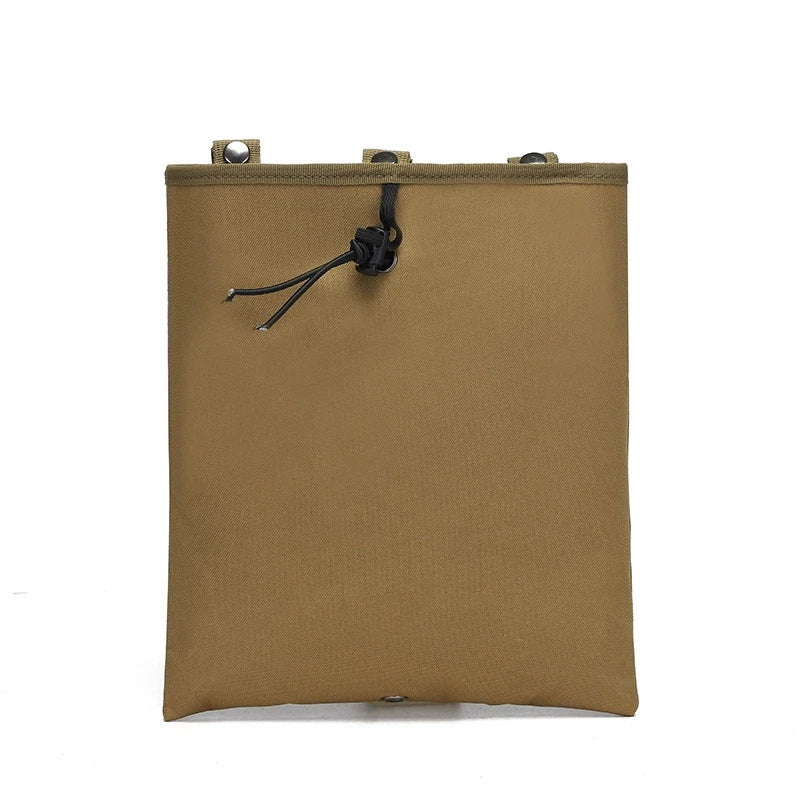 Tactical MOLLE Dump Pouch Waterproof 600D Nylon Magazine Recovery Bag Quick-Draw String & Silent Closure