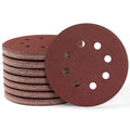 DE Warehouse 125Pcs 5Inch Sanding Discs with 8H - Hook and Loop Dustless Sandpaper Variety Pack (40-240 Grit) for Wood Sanding