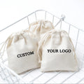Cotton Drawstring Bags With Logo  Canvas Fiber Drawstring Bag White Cotton Square Drawstring Bag
