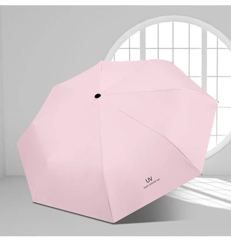 Customizable Manual Three-Folding Pongee Umbrella Men Women Business Gentleman Sunshade UV Traditional Classic Casual