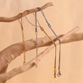 Minimalist Jewelry Twisted Snake Chain Bracelet 18k Gold Plated Stainless Steel Chain Bracelet Women