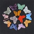 Natural Crystal Agate Stone 20x15mm Tiny Butterfly DIY Pendant Necklace Jewelry Polished Accessory Collection Crystal Crafts