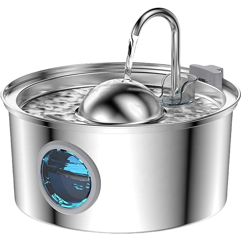 Animal Feeding Drinking Cup Bowl  Automatic Pet Water Feeder Dog Food Dispenser Smart Stainless Steel  Cat Water Fountain