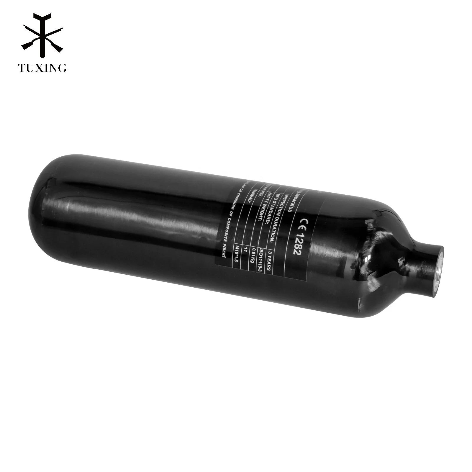 TUXING Wholesale Factory 1.1L 300Bar 4500Psi 30Mpa High Pressure Fire Rescue Portable Scuba Diving Tank Carbon Fiber Air Tank