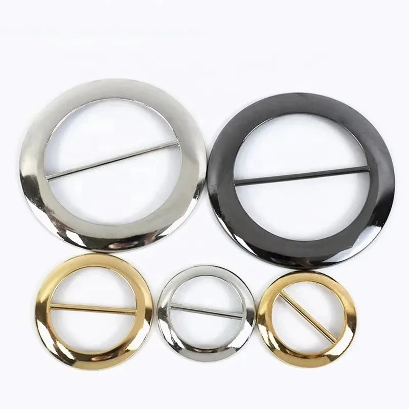 Meetee BF775 25/30/40/50mm Pin Slide Buckle Handbag Hardware Accessories Round Buckles for Belt Garment Slider Buckle