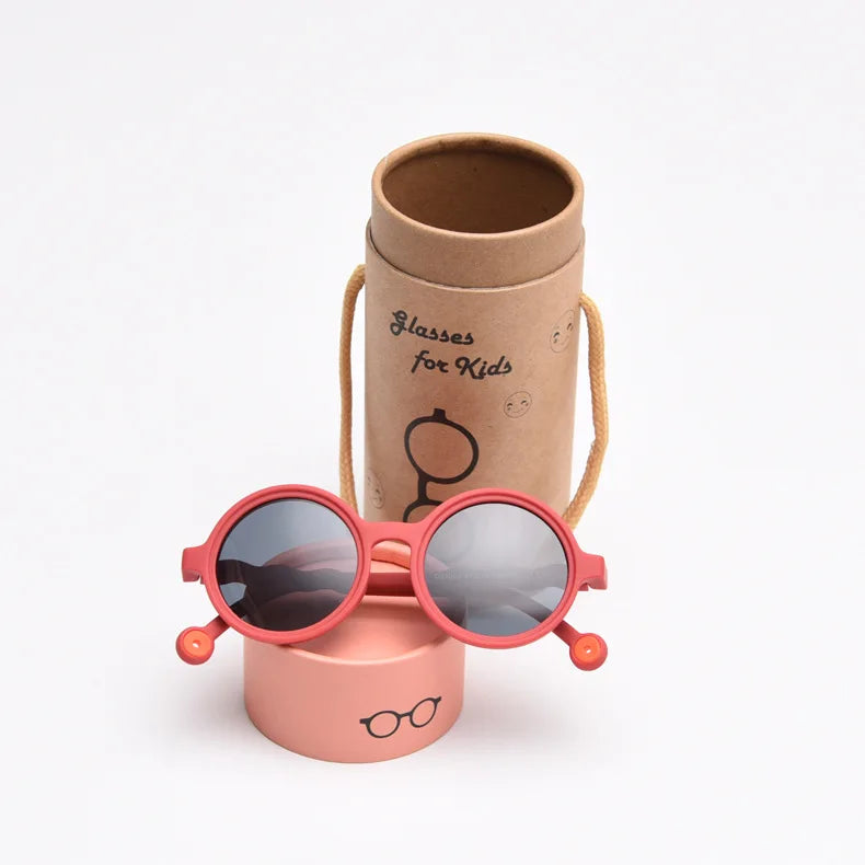 Sunway Eyewear Small Cylinder Bucket Glasses Box Packaging Cardboard Box Kids Sunglasses Case