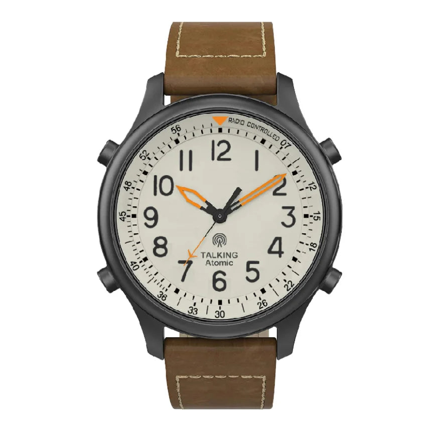 Fashional English/German/French Atomic Talking Watch  With Days Date Loud Alarm Watch Visually Impaired and Old People