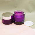 1oz Frosted Purple Glass Cream Jar 50ml for Skin Care Cream