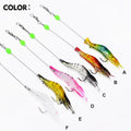 Luminous Silicone Shrimp Soft Lure Long Casting Jig Head Artificial Bait Soft Sabiki Rigs Artificial Soft Bait Lure
