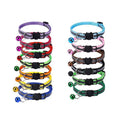 Adjustable Reflective Pet Collar with Cartoon Charm & Bell Cat Collars