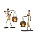 Wholesale Retro Creative Iron Candlestick Romantic Art Deco for Dining Table Commercial Household Bar Ornament Home Decoration