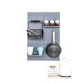 No Drill Free Punching Wall-Mounted Single-Tier Plastic Self-Adhesive Multi-functional Beverage Display Rack for Home Living