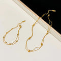 Maiou Elegant Simple Waterproof 18k Gold Plated Stainless Steel Double Layer Snake Chain Bracelet for Women Jewelry