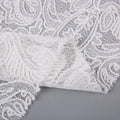 HA-17195 New Product Custom Knitted Mesh Fabric All Over Cord Lace Embroidery for Garment